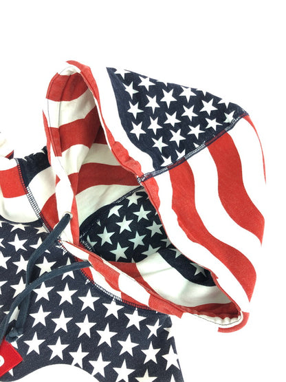 【現状渡し品】【メンズ】 Supreme シュプリーム 14FW BOX LOGO HOODED SWEATSHIRT AMERICAN FLAG ボックス ロゴ フーデッド スウェットシャツ 149-251123-rt-18-tag サイズ：S カラー：マルチカラー 万代Net店