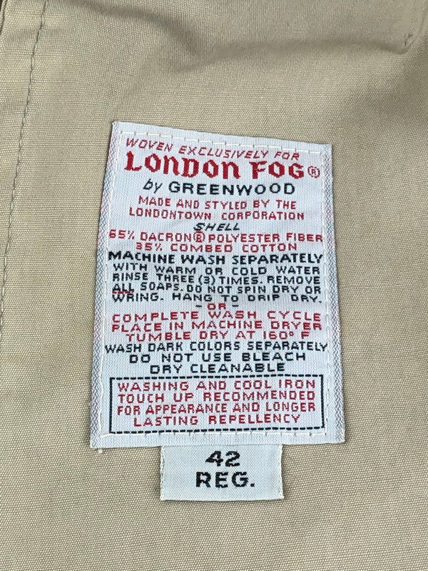 【中古品】【メンズ】 LONDON FOG ロンドンフォグ ライナー付きステンカラーコート アウタートレンチコート 146-231125-kk-19-tag サイズ：42 カラー：ベージュ 万代Net店