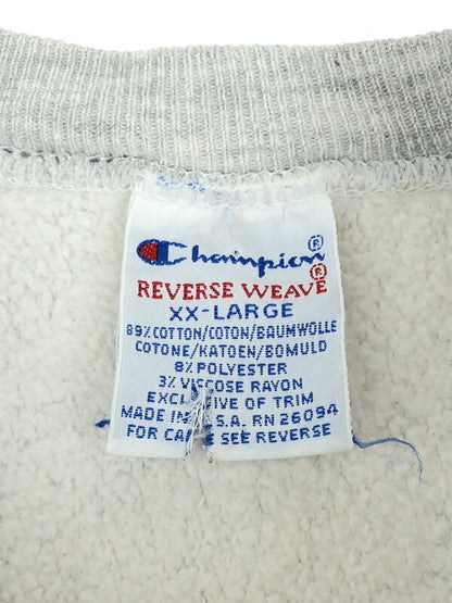 【中古品】【メンズ】 CHAMPION チャンピオン 90's REVERSE WEAVE 90年代 リバースウィーブ クルーネックスウェット トップス トレーナー 刺繍タグ 146-231228-kk-12-tag サイズ：XXL カラー：グレー 万代Net店