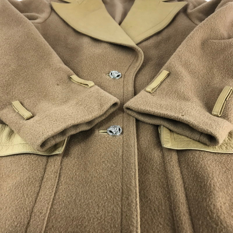 【中古品】【レディース】 デューサボタン レザー切替えコート コート アウター 169-241121-SS-08-tag サイズ：38 カラー：ベージュ 万代Net店