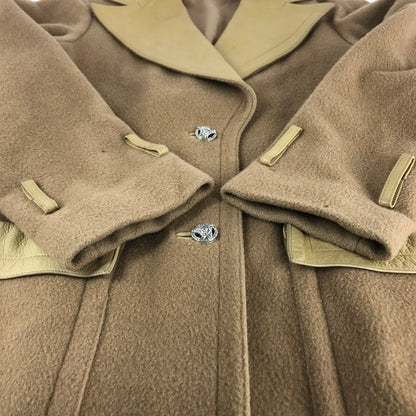 【中古品】【レディース】 デューサボタン レザー切替えコート コート アウター 169-241121-SS-08-tag サイズ：38 カラー：ベージュ 万代Net店