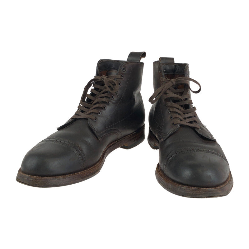 【中古品】【メンズ】 ALDEN CAP-TOE LACE-UP SHOES 86904 オールデン キャップトゥ レースアップシューズ 靴 164-221020-hi-01-tag サイズ：7.5 カラー：ブラウン 万代Net店