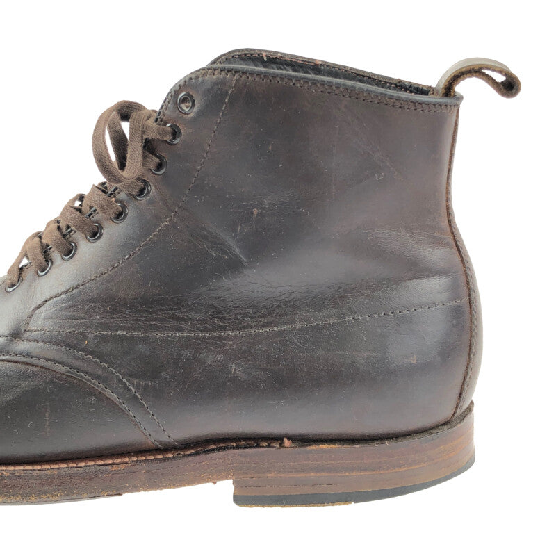 【中古品】【メンズ】 ALDEN CAP-TOE LACE-UP SHOES 86904 オールデン キャップトゥ レースアップシューズ 靴 164-221020-hi-01-tag サイズ：7.5 カラー：ブラウン 万代Net店