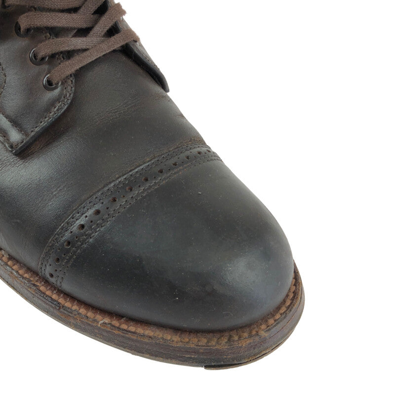 【中古品】【メンズ】 ALDEN CAP-TOE LACE-UP SHOES 86904 オールデン キャップトゥ レースアップシューズ 靴 164-221020-hi-01-tag サイズ：7.5 カラー：ブラウン 万代Net店