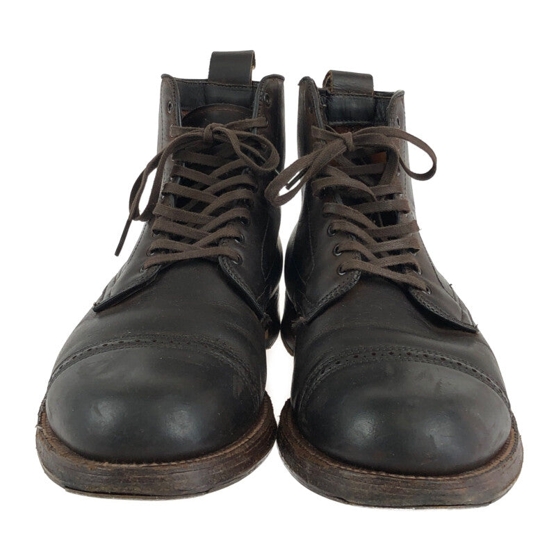 【中古品】【メンズ】 ALDEN CAP-TOE LACE-UP SHOES 86904 オールデン キャップトゥ レースアップシューズ 靴 164-221020-hi-01-tag サイズ：7.5 カラー：ブラウン 万代Net店