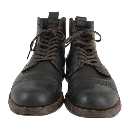 【中古品】【メンズ】 ALDEN CAP-TOE LACE-UP SHOES 86904 オールデン キャップトゥ レースアップシューズ 靴 164-221020-hi-01-tag サイズ：7.5 カラー：ブラウン 万代Net店