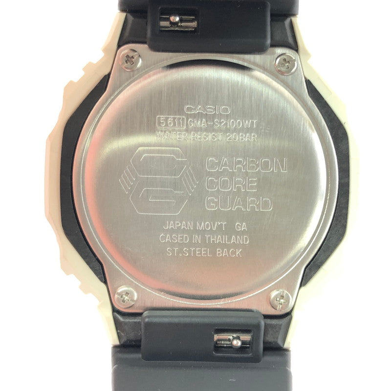 【中古美品】【メンズ】 G-SHOCK ジーショック GMA-S2100WT-7A2DR アナログ デジタル クォーツ 海外モデル 腕時計 196-260617-rt-05-tagh カラー：ホワイト/ブラック 万代Net店