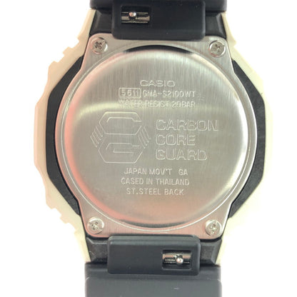 【中古美品】【メンズ】 G-SHOCK ジーショック GMA-S2100WT-7A2DR アナログ デジタル クォーツ 海外モデル 腕時計 196-260617-rt-05-tagh カラー：ホワイト/ブラック 万代Net店