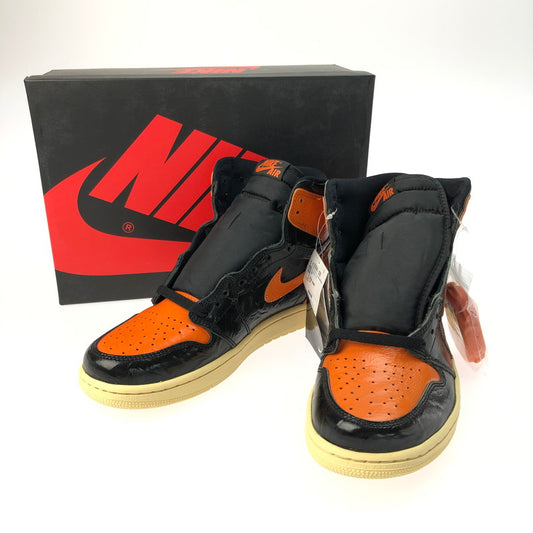 【中古美品】【メンズ】 NIKE ナイキ AIR JORDAN 1 RETRO HIGH OG 555088-028 エアジョーダン 1 レトロ ハイ オリジナル スニーカー 靴 160-250221-na-06-tag サイズ：27cm US 9 カラー：BLACK/STARFISH-PALE 万代Net店