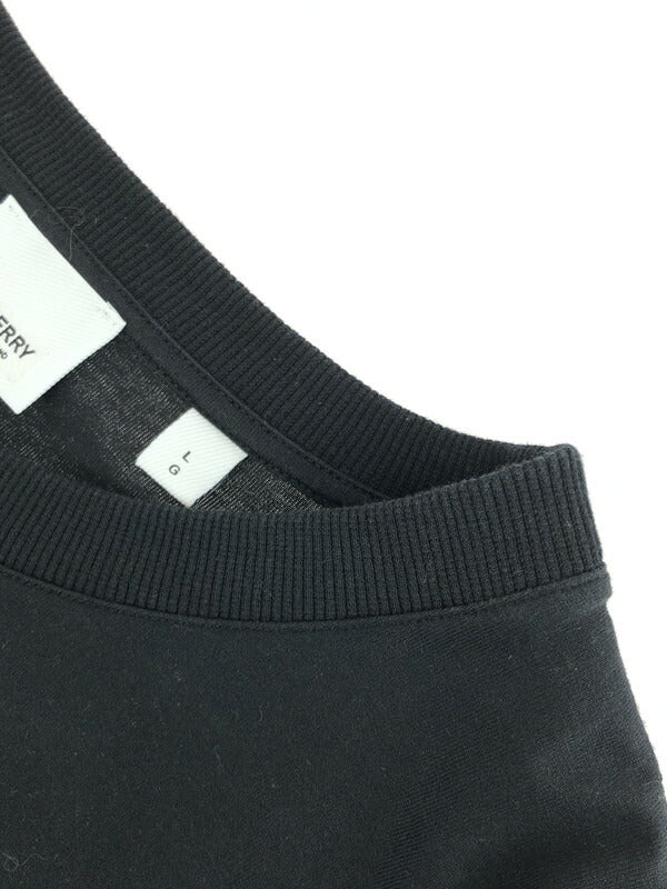 【中古品】【メンズ】 BURBERRY バーバリー 23AW EKD INLAY T-SHIRT 8070681 Tシャツ 半袖 141-231119-kk-03-tag サイズ：L カラー：ブラック 万代Net店