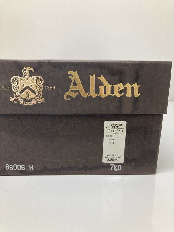 【中古品】【メンズ】 ALDEN オールデン × TOMORROWLAND トゥモローランド 別注 コラボ CAP TOE LACE UP BOOTS 86006H キャップトゥ レースアップブーツ 革靴 164-260718-kk-14-hon サイズ：7.5 カラー：BLACK 万代Net店