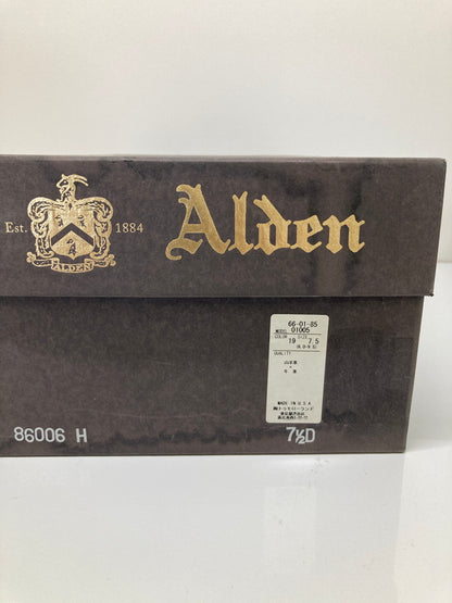 【中古品】【メンズ】 ALDEN オールデン × TOMORROWLAND トゥモローランド 別注 コラボ CAP TOE LACE UP BOOTS 86006H キャップトゥ レースアップブーツ 革靴 164-260718-kk-14-hon サイズ：7.5 カラー：BLACK 万代Net店