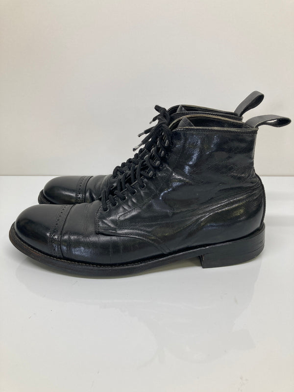 【中古品】【メンズ】 ALDEN オールデン × TOMORROWLAND トゥモローランド 別注 コラボ CAP TOE LACE UP BOOTS 86006H キャップトゥ レースアップブーツ 革靴 164-260718-kk-14-hon サイズ：7.5 カラー：BLACK 万代Net店