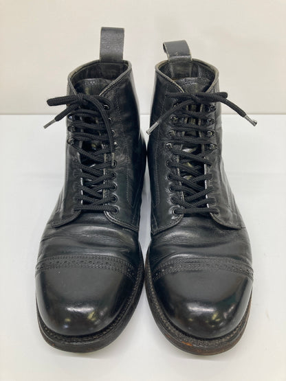 【中古品】【メンズ】 ALDEN オールデン × TOMORROWLAND トゥモローランド 別注 コラボ CAP TOE LACE UP BOOTS 86006H キャップトゥ レースアップブーツ 革靴 164-260718-kk-14-hon サイズ：7.5 カラー：BLACK 万代Net店