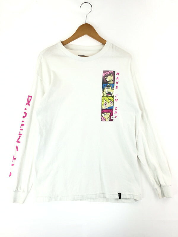 【中古品】【メンズ】 18AW MAKE EM CRY PT 2 LONG SLEEVE TEE メイク クライ ロングスリーブ Tシャツ 長袖Tシャツ 142-230917-kk-65-tag サイズ：M カラー：ホワイト 万代Net店
