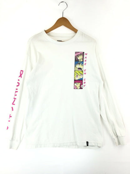 【中古品】【メンズ】 18AW MAKE EM CRY PT 2 LONG SLEEVE TEE メイク クライ ロングスリーブ Tシャツ 長袖Tシャツ 142-230917-kk-65-tag サイズ：M カラー：ホワイト 万代Net店