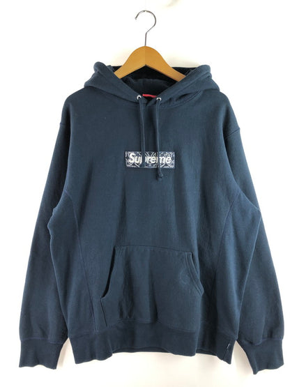 【中古品】【メンズ】 Supreme シュプリーム BANDANA BOX LOGO HOODED SWEATSHIRT バンダナ ボックスロゴ フーデッド スウェットシャツ パーカー トップス 149-250731-yy-04-tag サイズ：L カラー：ネイビー 万代Net店