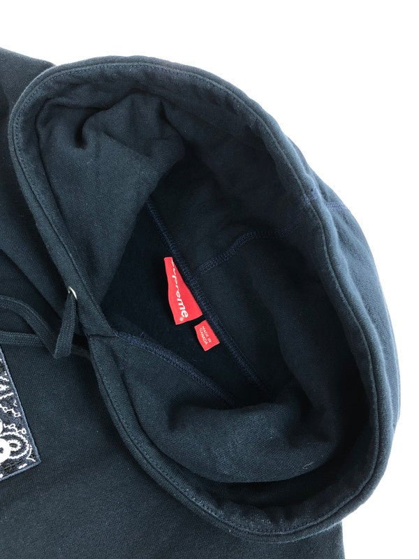 【中古品】【メンズ】 Supreme シュプリーム BANDANA BOX LOGO HOODED SWEATSHIRT バンダナ ボックスロゴ フーデッド スウェットシャツ パーカー トップス 149-250731-yy-04-tag サイズ：L カラー：ネイビー 万代Net店