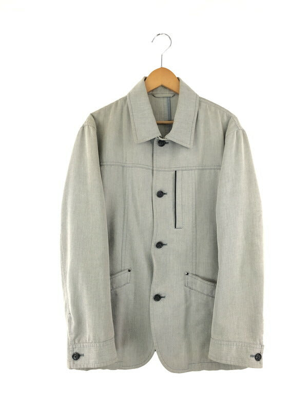 【中古品】【メンズ】 NTERMEZZO インターメッツォ BUTTON JACKET ボタンジャケット ライトアウター 141-240106-kk-26-tag サイズ：L カラー：グレー 万代Net店