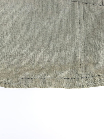 【中古品】【メンズ】 NTERMEZZO インターメッツォ BUTTON JACKET ボタンジャケット ライトアウター 141-240106-kk-26-tag サイズ：L カラー：グレー 万代Net店