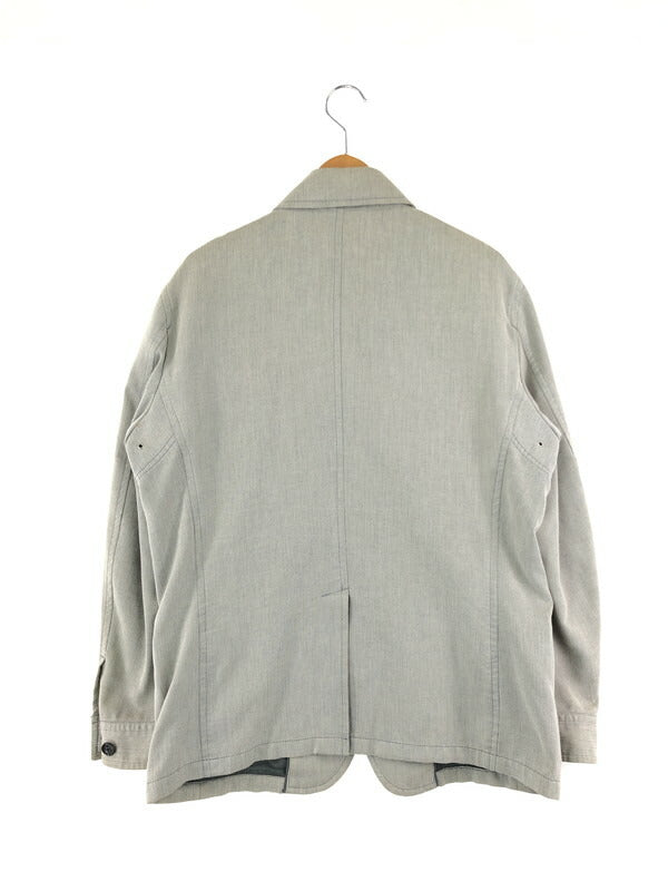 【中古品】【メンズ】 NTERMEZZO インターメッツォ BUTTON JACKET ボタンジャケット ライトアウター 141-240106-kk-26-tag サイズ：L カラー：グレー 万代Net店