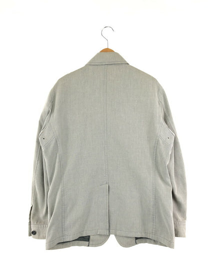 【中古品】【メンズ】 NTERMEZZO インターメッツォ BUTTON JACKET ボタンジャケット ライトアウター 141-240106-kk-26-tag サイズ：L カラー：グレー 万代Net店