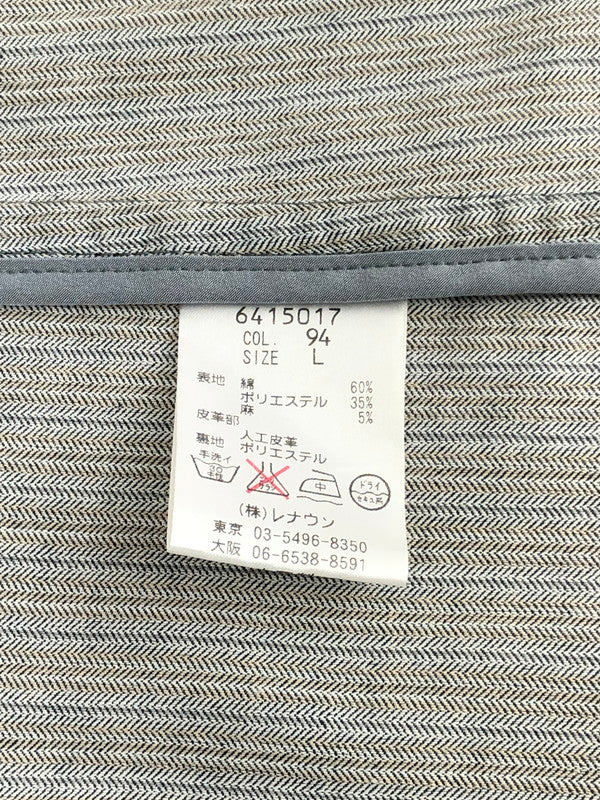 【中古品】【メンズ】 NTERMEZZO インターメッツォ BUTTON JACKET ボタンジャケット ライトアウター 141-240106-kk-26-tag サイズ：L カラー：グレー 万代Net店