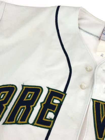 【中古品】【メンズ】 GENUINE MERCHANDISE BY MAJESTIC マジェスティック MLB MILWAUKEE BREWERS AUTHENTIC JERSEYRS MLB 146-231229-kk-19-tag サイズ：XXL カラー：ホワイト 万代Net店