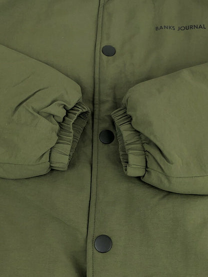 【中古品】【メンズ】 BANKS JOURNAL バンクス ジャーナル OFFICAL LABEL AJT0042 オフィシャルラベル コーチジャケット ライトアウター 140-240104-kk-02-tag サイズ：M カラー：オリーブ 万代Net店