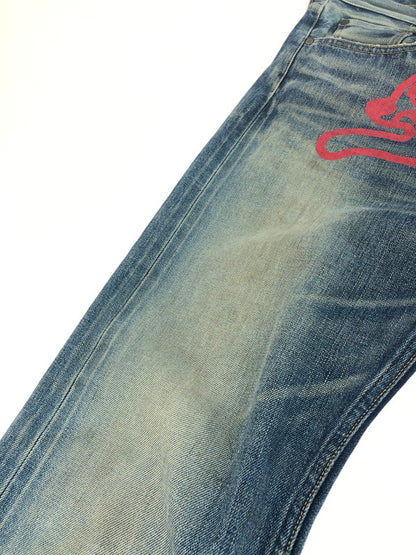 【中古品】【メンズ】 Billionaire Boys Club ビリオネアボーイズクラブ × ICECREAM アイスクリーム コラボ RUNNING DOG DENIM ランニングドッグデニム ジーンズ ボトムス 151-250723-yy-05-tag サイズ：W31 カラー：ブルー/レッド 万代Net店