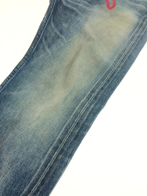 【中古品】【メンズ】 Billionaire Boys Club ビリオネアボーイズクラブ × ICECREAM アイスクリーム コラボ RUNNING DOG DENIM ランニングドッグデニム ジーンズ ボトムス 151-250723-yy-05-tag サイズ：W31 カラー：ブルー/レッド 万代Net店