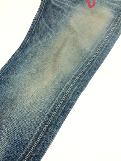 【中古品】【メンズ】 Billionaire Boys Club ビリオネアボーイズクラブ × ICECREAM アイスクリーム コラボ RUNNING DOG DENIM ランニングドッグデニム ジーンズ ボトムス 151-250723-yy-05-tag サイズ：W31 カラー：ブルー/レッド 万代Net店