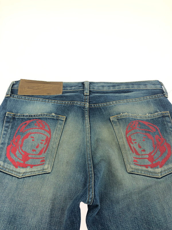 【中古品】【メンズ】 Billionaire Boys Club ビリオネアボーイズクラブ × ICECREAM アイスクリーム コラボ RUNNING DOG DENIM ランニングドッグデニム ジーンズ ボトムス 151-250723-yy-05-tag サイズ：W31 カラー：ブルー/レッド 万代Net店