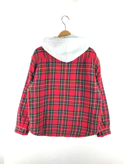 【中古品】【メンズ】 Supreme シュプリーム 23AW TARTAN FLANNEL HOODED SHIRT タータンチェック フランネル フーデッドシャツ 長袖シャツ 149-250807-hi-10-tag サイズ：S カラー：レッド 万代Net店