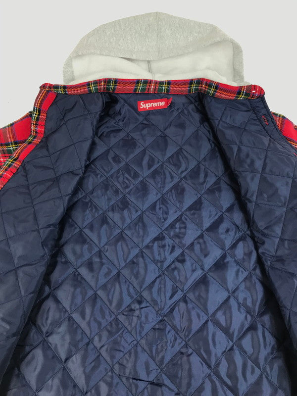 【中古品】【メンズ】 Supreme シュプリーム 23AW TARTAN FLANNEL HOODED SHIRT タータンチェック フランネル フーデッドシャツ 長袖シャツ 149-250807-hi-10-tag サイズ：S カラー：レッド 万代Net店
