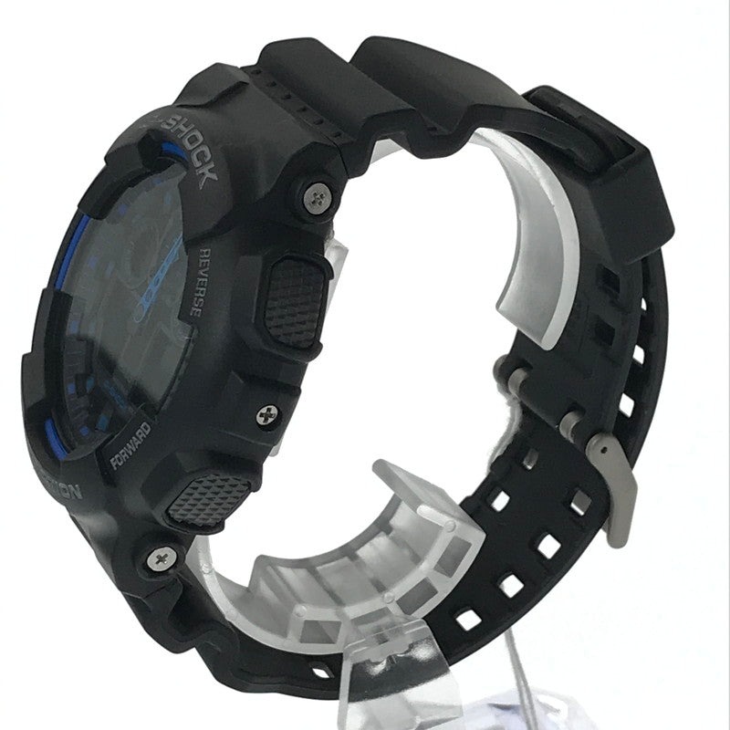 【中古美品】【メンズ】 G-SHOCK ジーショック GA-100-1A2 アナログ デジタル 腕時計 アクセサリー 196-260620-rt-05-tagh カラー：ブラック/ブルー 万代Net店