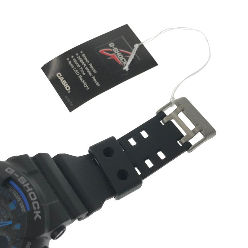 【中古美品】【メンズ】 G-SHOCK ジーショック GA-100-1A2 アナログ デジタル 腕時計 アクセサリー 196-260620-rt-05-tagh カラー：ブラック/ブルー 万代Net店
