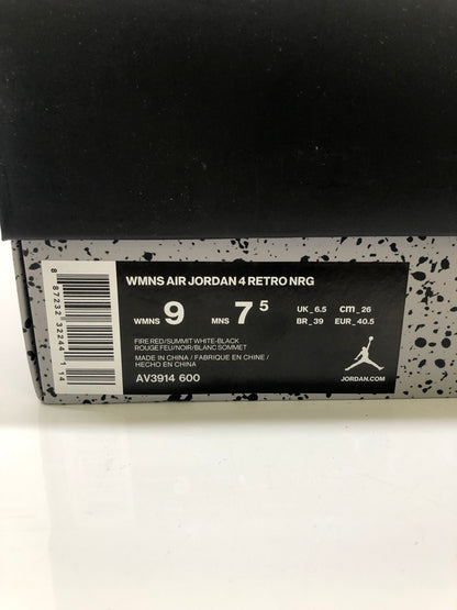 【中古品】【メンズ/レディース】 NIKE ナイキ AV3914-600 WMNS AIR JORDAN 4 RETRO FIRE RED SINGLES DAY 2018 靴 シューズ スニーカー 160-260823-AS-12-hon サイズ：26cm カラー：レッド 万代Net店