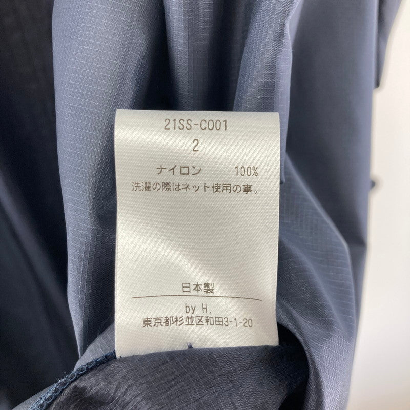 【中古美品】【メンズ】 未使用品 BY H 21SS-CO01 REVERSIBLE COAT リバーシブル コート ナイロン コート アウター 古着 140-250522-mh-01-fuz サイズ：2 カラー：ネイビー 万代Net店