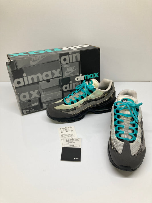 【現状渡し品】【メンズ】 NIKE ナイキ × ATOMOS アトモス 別注 コラボ AIR MAX 95 PRNT WE LOVE NIKE AQ0925-001 エアマックス95 プリント ウィー ラブ ナイキ スニーカー 靴 160-260718-kk-08-hon カラー：BLACK/CLEAR JADE-MEDIUM ASH 万代Net店