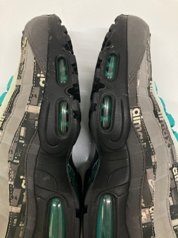 【現状渡し品】【メンズ】 NIKE ナイキ × ATOMOS アトモス 別注 コラボ AIR MAX 95 PRNT WE LOVE NIKE AQ0925-001 エアマックス95 プリント ウィー ラブ ナイキ スニーカー 靴 160-260718-kk-08-hon カラー：BLACK/CLEAR JADE-MEDIUM ASH 万代Net店