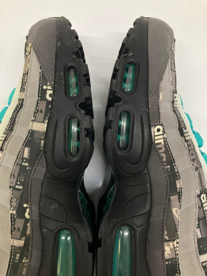 【現状渡し品】【メンズ】 NIKE ナイキ × ATOMOS アトモス 別注 コラボ AIR MAX 95 PRNT WE LOVE NIKE AQ0925-001 エアマックス95 プリント ウィー ラブ ナイキ スニーカー 靴 160-260718-kk-08-hon カラー：BLACK/CLEAR JADE-MEDIUM ASH 万代Net店