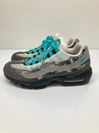 【現状渡し品】【メンズ】 NIKE ナイキ × ATOMOS アトモス 別注 コラボ AIR MAX 95 PRNT WE LOVE NIKE AQ0925-001 エアマックス95 プリント ウィー ラブ ナイキ スニーカー 靴 160-260718-kk-08-hon カラー：BLACK/CLEAR JADE-MEDIUM ASH 万代Net店