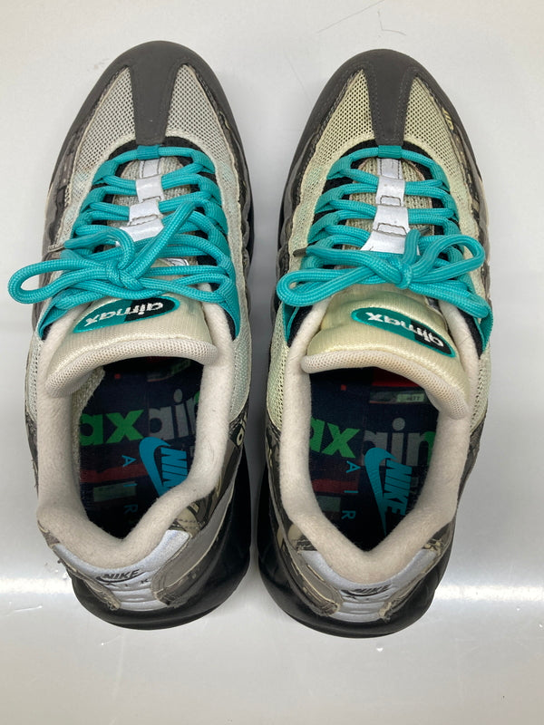 【現状渡し品】【メンズ】 NIKE ナイキ × ATOMOS アトモス 別注 コラボ AIR MAX 95 PRNT WE LOVE NIKE AQ0925-001 エアマックス95 プリント ウィー ラブ ナイキ スニーカー 靴 160-260718-kk-08-hon カラー：BLACK/CLEAR JADE-MEDIUM ASH 万代Net店
