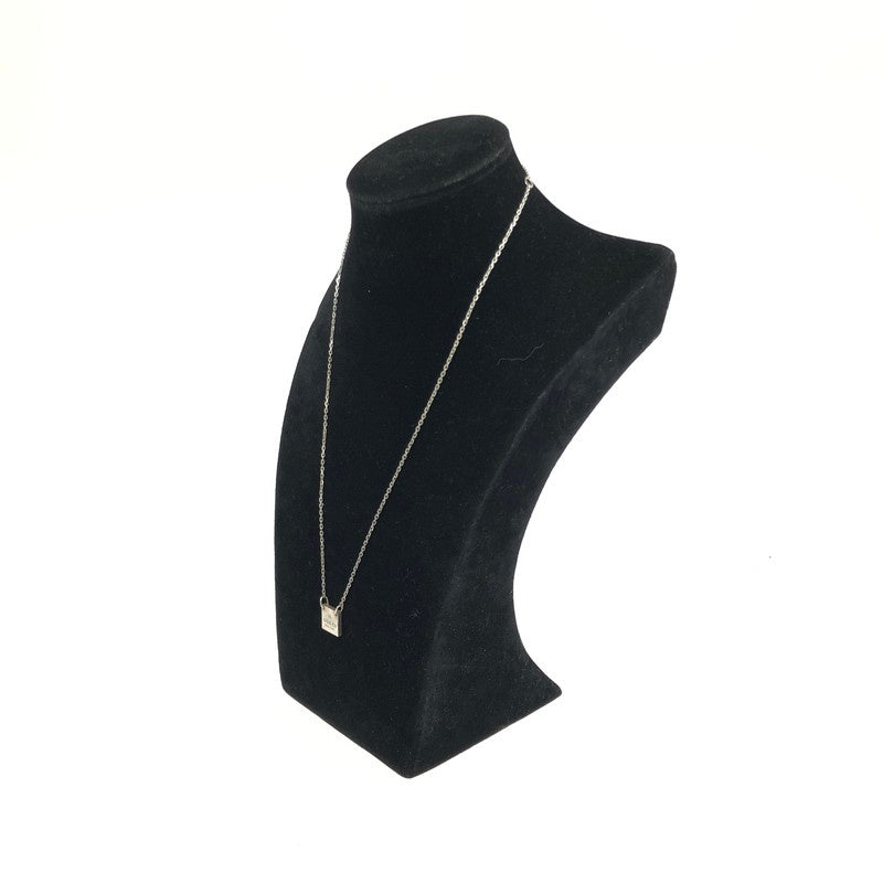【中古品】【レディース】 GUCCI グッチ スクエアプレートチャームネックレス 223514 アクセサリー 182-240201-kk-22-tag カラー：シルバー 万代Net店