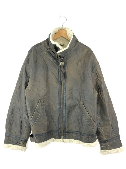 【現状渡し品】【メンズ】 UNKNOWN VINTAGE LEATHER FLIGHT JACKET ヴィンテージ レザーフライトジャケット アウター 145-230930-kk-21-tag サイズ：L カラー：ブラウン 万代Net店
