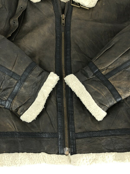 【現状渡し品】【メンズ】 UNKNOWN VINTAGE LEATHER FLIGHT JACKET ヴィンテージ レザーフライトジャケット アウター 145-230930-kk-21-tag サイズ：L カラー：ブラウン 万代Net店