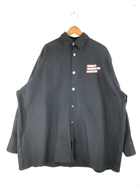 【中古品】【メンズ】 RAF SIMONS ラフシモンズ Christine F DENIM EASY FIT SHIRT 182-247-10033-00099 クリスチーネ・F デニムイージーフィットシャツ 140-231105-kk-01-tag サイズ：1 カラー：ブラック 万代Net店