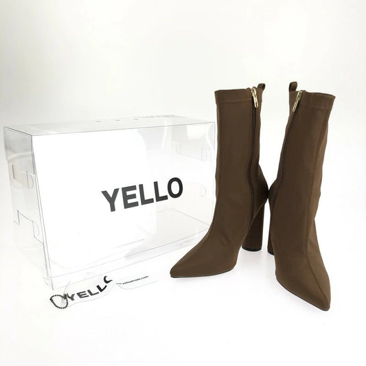 【中古品】【メンズ】 YELLO SHORT SIDE ZIP BOOTS イエロ ショート サイドジップブーツ 靴 166-231129-kk-40-tag サイズ：S カラー：ブラウン 万代Net店