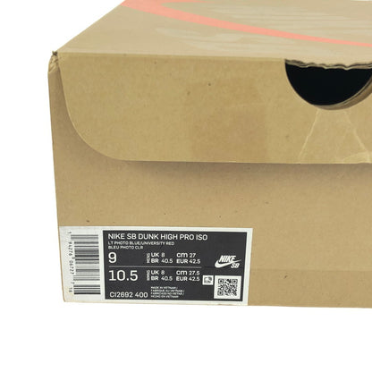 【中古品】【メンズ】 NIKE SB ナイキエスビー DUNK HIGH PRO ISO CI2692-400 ダンク ハイ プロ ISO スニーカー 靴 160-251201-na-17-tag サイズ：27cm US 9 カラー：LT PHOTO BLUE/UNIVERSITY RED 万代Net店